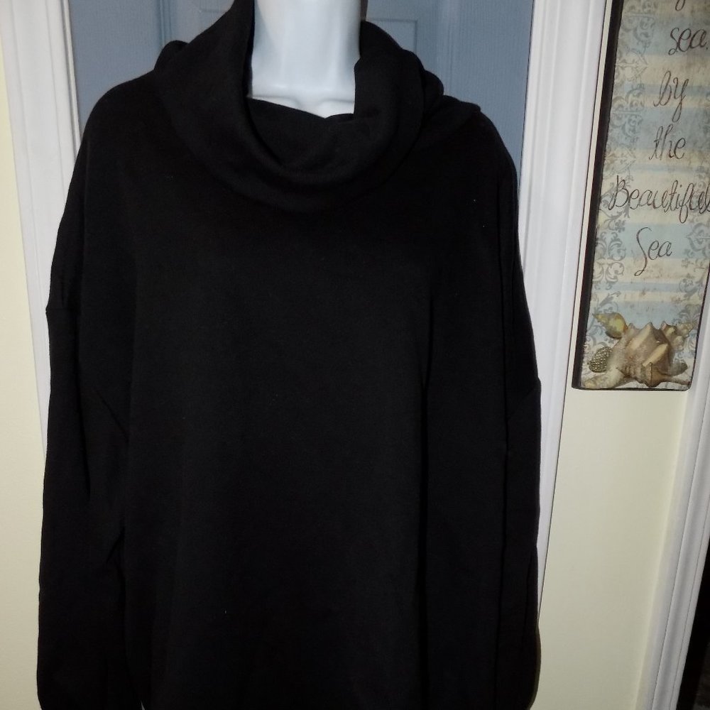 Ava & Viv Black Leisure Tunic Sweatshirt Size 4X